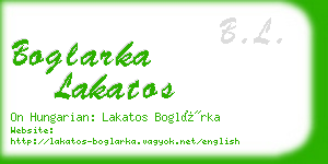 boglarka lakatos business card